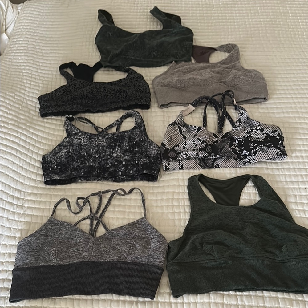 Women's Assorted Sports Bras - Black, Gray, Green